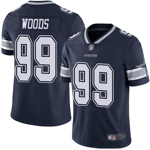 Men Dallas Cowboys Limited Navy Blue Antwaun Woods Home #99 Vapor Untouchable NFL Jersey->youth nfl jersey->Youth Jersey